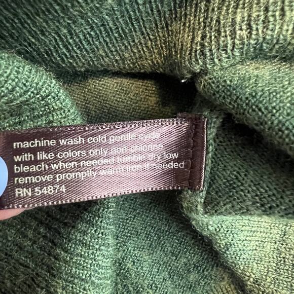 Y2K The Limited Sweater Womens Large Green Wool Blend Cardigan Preppy Schoolgirl - Picture 10 of 11